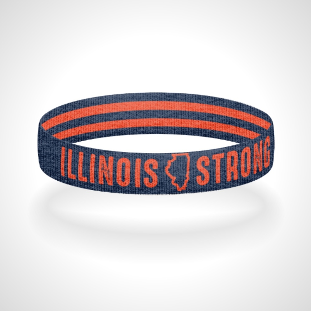 Reversible Illinois Strong Wristband Bracelet